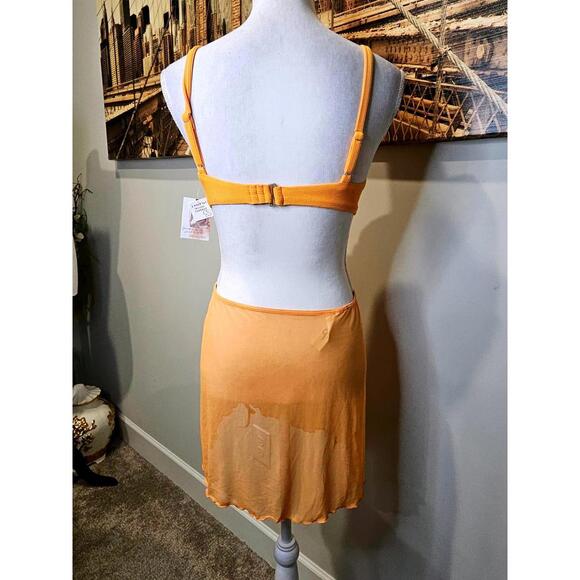 Nwt Jessica Simpson Orange Bikini Top with Cover-Up Size XS/S - Picture 2 of 8